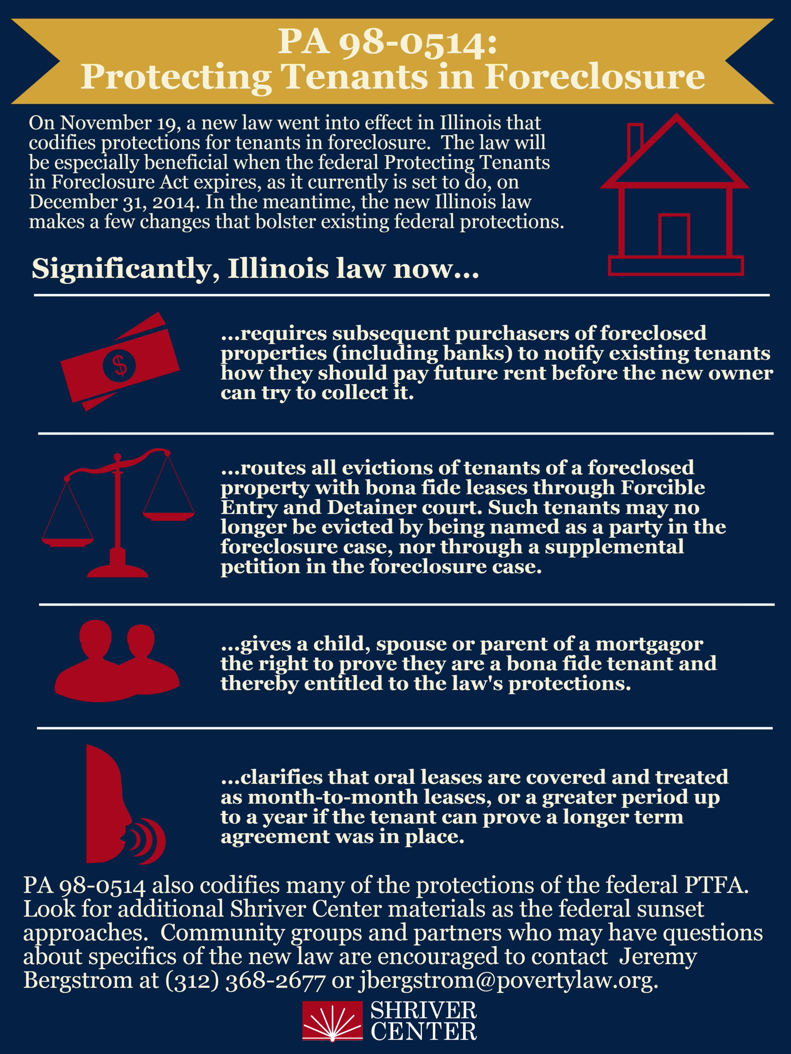 New State Law Supporting Illinois Renters in Foreclosure Goes into